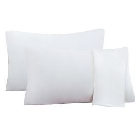 75D Satin Artificial Silk Pillowcase (Option: White brushed-King 20X36in)